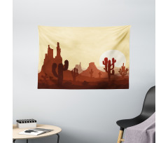 Arid Country Eco Sunset Wide Tapestry