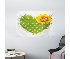 Thorny Opuntia Heart Wide Tapestry