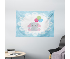 Balloons Stars Wide Tapestry