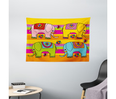 Funky Floral Wide Tapestry