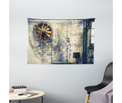 Wrecked Wall Wide Tapestry