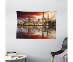Oil Refinery Wide Tapestry
