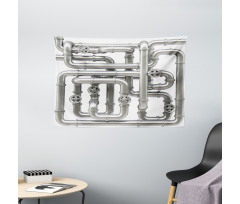 Maze of Pipes Wide Tapestry