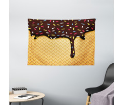Choco Waffle Wide Tapestry