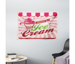 Soft Strawberry Wide Tapestry