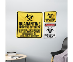 Danger Quarantine Wide Tapestry