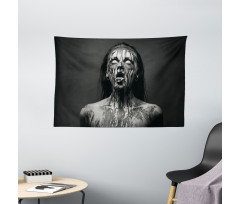 Screaming Woman Wide Tapestry