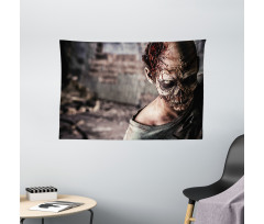 Creepy Look Killer Wide Tapestry