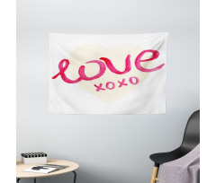 Heart Letters Love Wide Tapestry