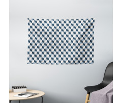 Cubes Squares 3D Style Wide Tapestry