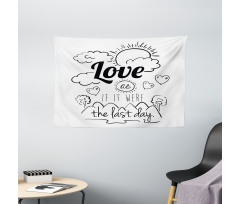 Optimist Message Wide Tapestry