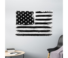 Black and White Flag Wide Tapestry