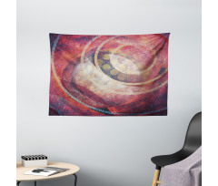 Grunge Circles Wide Tapestry