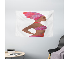 Zulu Woman Bandage Dress Wide Tapestry