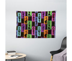 Vases on Heads Wide Tapestry
