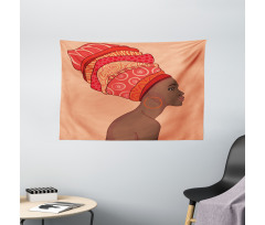 Young Girl Turban Wide Tapestry