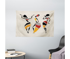 Native Dancers Wide Tapestry