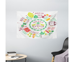 Motivational Text Wide Tapestry
