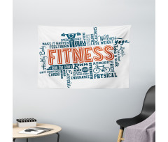 Retro Words Lifestyle Wide Tapestry