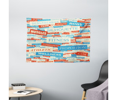 Words Bodycare Collage Wide Tapestry