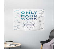 Sports Words Dumbbell Wide Tapestry