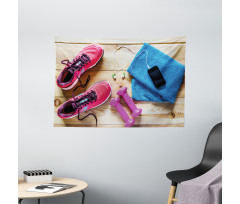 Women's Gym Equipment Wide Tapestry