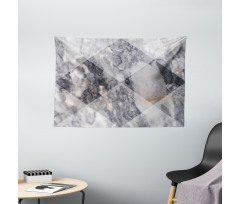 Geometric Grunge Facet Wide Tapestry