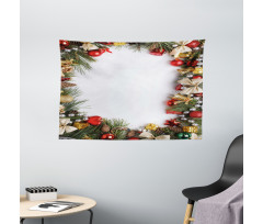 Dressed Xmas Tree Wide Tapestry