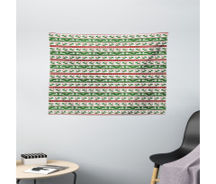 Reindeers Borders Wide Tapestry