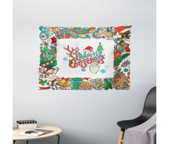 Santa Frame Wide Tapestry