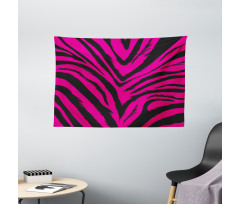 Hot Pink Zebra Skin Wide Tapestry