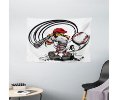 Cartoon Player Kids Wide Tapestry