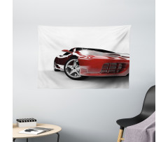 Modern Automobile Car Wide Tapestry