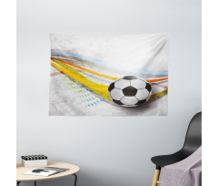 Football Soccer Lines Wide Tapestry