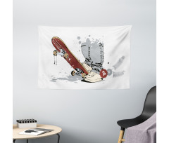 Skate and Sneakers Wide Tapestry