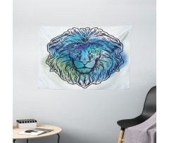 Portrait King of Forest Wide Tapestry