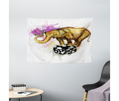 Giant Animal Flowers Wide Tapestry