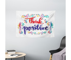 Think Positive Wide Tapestry