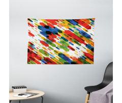 Diagonal Geometric Vibrant Wide Tapestry