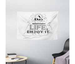 Positive Life Message Wide Tapestry