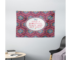 Hipster Tribal Wide Tapestry