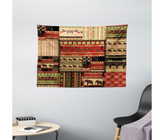 Patchwork Style Asian Wide Tapestry