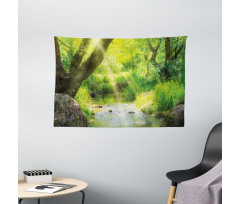 Stream Cascade Tropical Wide Tapestry