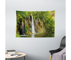 Majestic Waterfall River Wide Tapestry