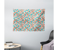 Abstract Mosaic Floral Wide Tapestry