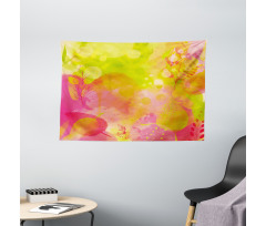 Spring Yard Watercolors Wide Tapestry