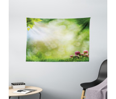 Fresh Spring Blossoms Wide Tapestry