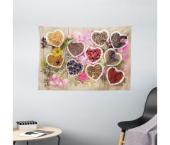 Healing Herbs Bowls Wide Tapestry