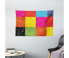 Vibrant Rainbow Colors Wide Tapestry
