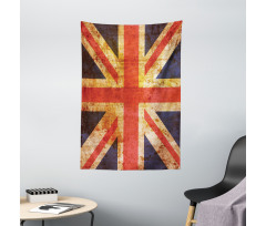 Union Jack Motif Grunge Tapestry